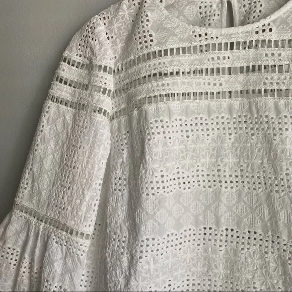 BA&SH Lace Blouse White Gianna Blouse - Picture 3 of 8
